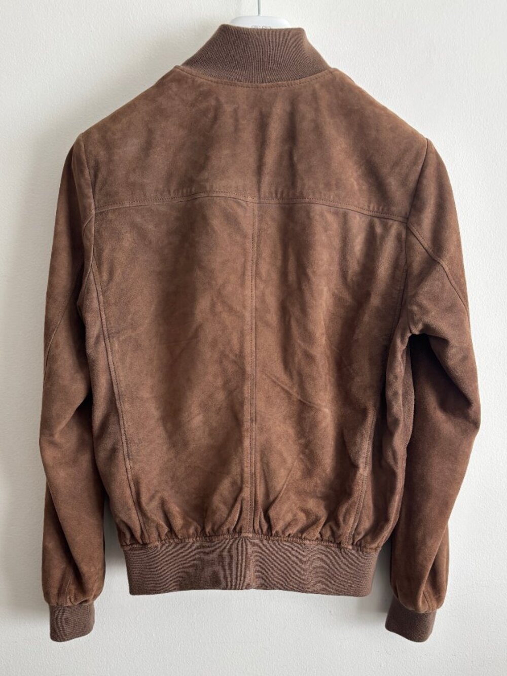 $950 Suitsupply Brown Suede Blouson Valstarino Bomber Jacket - Medium - Picture 9 of 11
